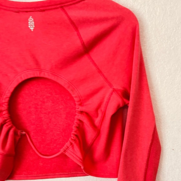 Free People FP Movement Circle Back Crop Top pink size M - Picture 10 of 12